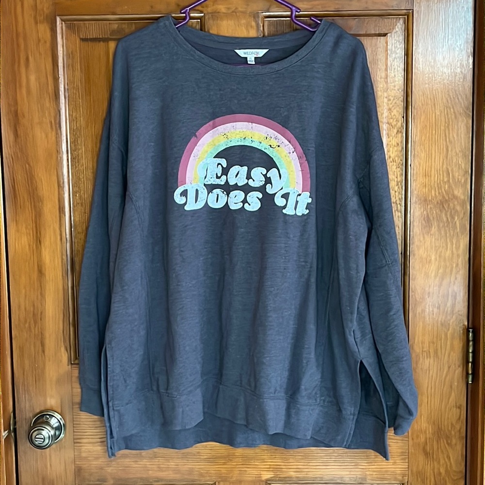 Wildfox Women's Easy Does it Rainbow Sweater Size XL